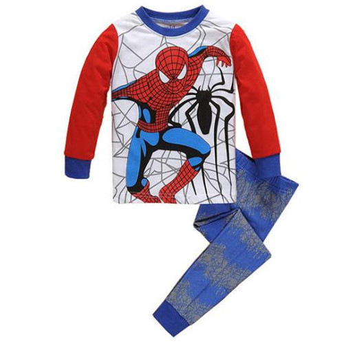 New Spider-Man cartoon children's long-sleeved pajamas children's champion home wear boys' underwear two-piece suit pajamas