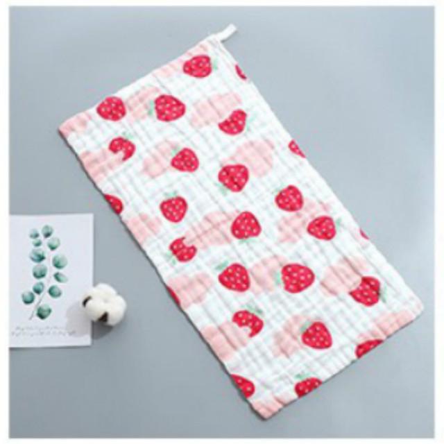 Six Layers Pure Cotton Baby Towel Cotton Gauze Combed Long Square Towel Newborn Washing Bath Towel 25x50cm