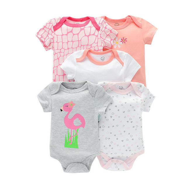 5pcs baby girl/boy bodysuit clothes for newborns high quality summer romper jumpsuits short sleeve infant girls clothes