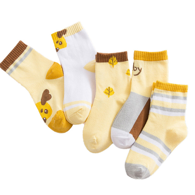 5pairs/lot Cute Cartoon Baby Girls Socks Winter Thicken Soft Kawaii Infant Toddler Socks Cotton Baby Boy Sports Socks for 1-12Y