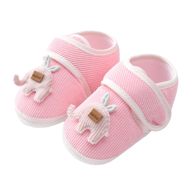 Baywell Newborn Baby Boys Girls Crib Sneakers Soft Anti-Slip Sole Toddler Warm Fluffy Casual Shoes Cartoon First Walker 0-18M