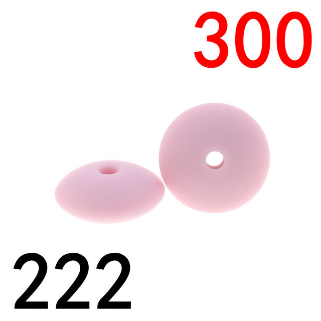 300pcs Silicone Flat Beads 12*6mm Chew Baby Teething Beads Lentil DIY Pacifier String Pearl Baby Toys Nurse Gift BPA Free