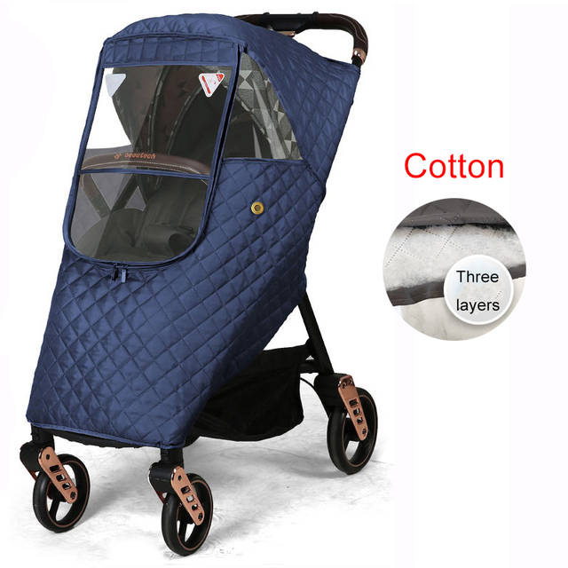 Universal Waterproof Winter Thicken Rain Cover Wind Dust Shield Full Raincoat For Baby Stroller Accessories Cane Pushchair Suit