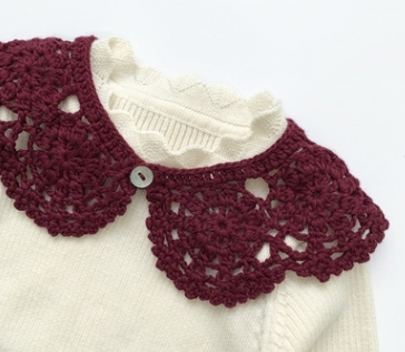 MILANCEL Baby Bibs Handmade Bape Knit Collar Baby Accessories Pure Cotton Kids Collar Hollw Out Baby Lace Collar