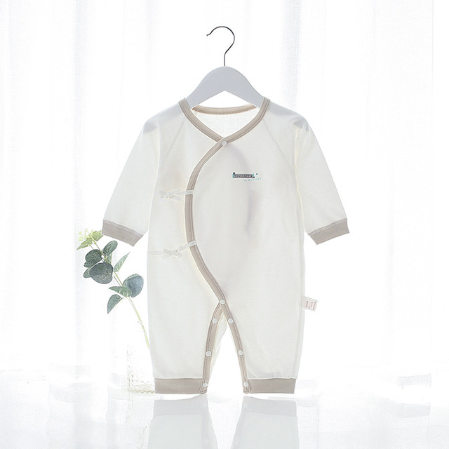 Spring Autumn Newborn Baby Romper Soild Color Baby Clothes Girl Rompers Cotton Jumpsuit Baby Half Sleeve Infant Boys Romper