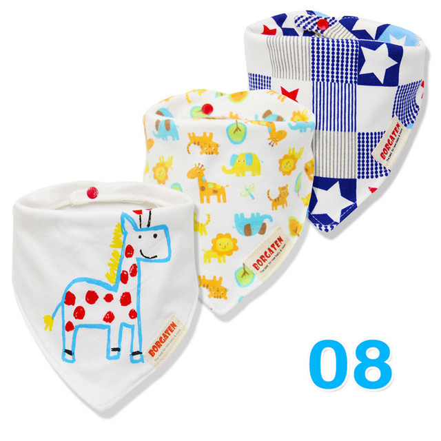 3pcs Organic Cotton Baby Gauze Scarf Burp Cloth Bandana Bibs Newborn Baby Boy Infant Girl Toddler Winter Scarf Waterproof Bib