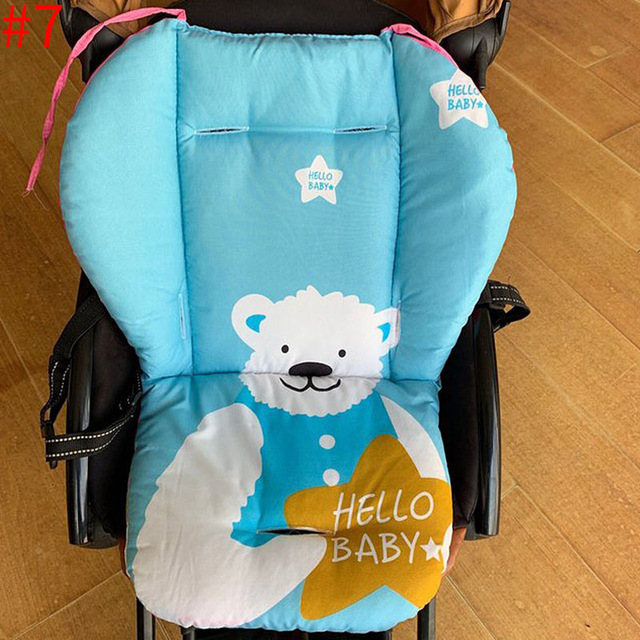 Cotton Baby Stroller Seat Cushion Cartoon Baby Feeding Highland Pillows Cushion Infant Pushchair Mat Universal Stroller Accessories