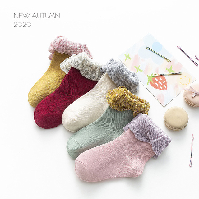 New 2021 5 Pairs Baby Socks Boys Girls Round Socks Fashion Comfortable Cotton Sock Baby Sock Clothes Gift Baby Socks