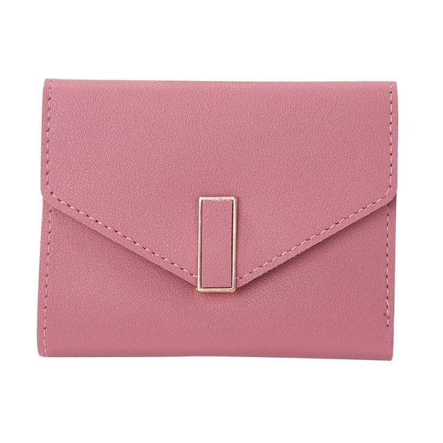 Fashion Women Solid Color Credit Card ID Card Multiple Slot Card Holder Ladies Casual PU Leather Small Coin Purse Pocket Wallet