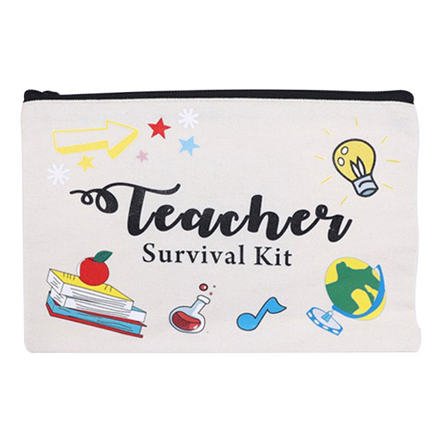 Female cosmetic Toiletry Bag Teacher Appreciation Gifts Teacher Makeup Bag Fashion Cosmetic Pouch Pencil Bag Printing Swanky Bag