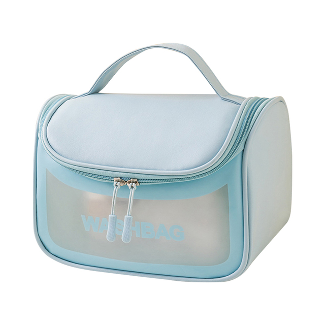 2022 Ladies Transparent Waterproof Cosmetic Bag Female Wash Toilet Bag Organizer Large Capacity PVC Travel Makeup Storage Bag