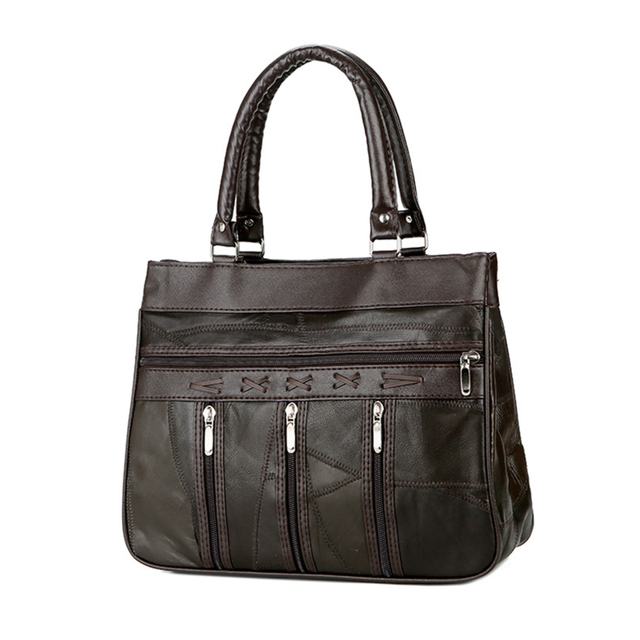 Women Handbag Vintage PU Leather Tote Bag Handbags Purse Fashionable Canvas Bags