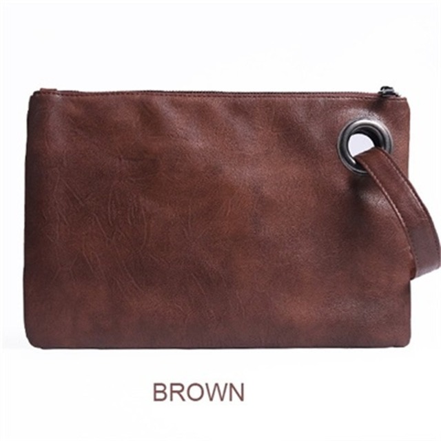 Solid Fashion Handbag Women Clutch Bag Leather Women Envelope Bag Zipper Evening Bag Female Clutches Handbag