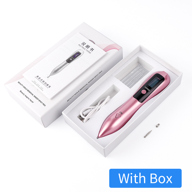 LCD Plasma Pen Laser Tattoo Mole Removal Device Rechargeable Face Care Skin Tag Removal Freckle Wart Dark Spot Remover