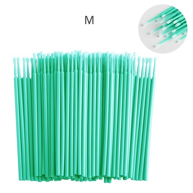 100pcs/bag Disposable Eyelashes Extension Individual Eyelashes Lash Removal Swab Micro Brush For Eyelash Extension Tools