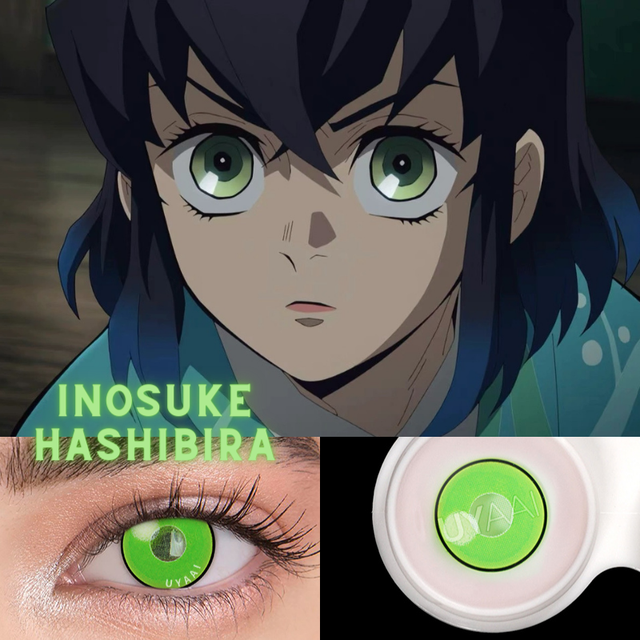 Bio-essence 1 Pair Cosplay Color Contact Lenses Nezuko Cosplay Anime Eye Contacts Pink Lenses Demon Slayer Cosplay Lenses