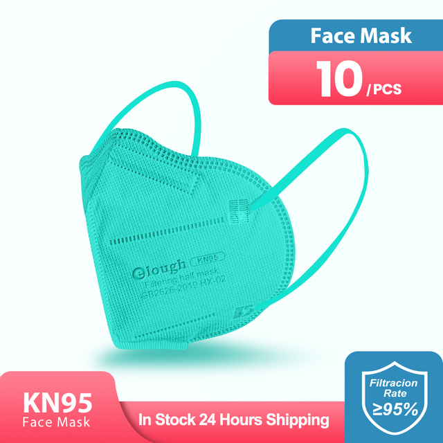 Elough KN95 Mascarillas FFP2 Mask FPP2 Face Wipe Masks 95% CE Filter 5 Ply Mask ffp2masque Kn95 Mascara Adults