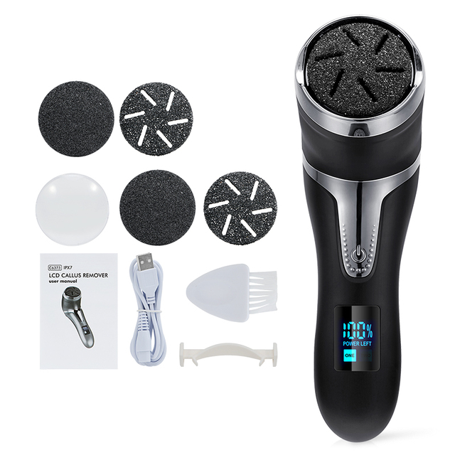 Rechargeable Electric Foot File Electric Pedicure Sander IPX7 Waterproof 2 Speeds Foot Dead Skin Remover Feet Dead Skin Calluses