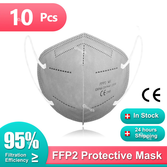 FFP2 Masks KN95 Mascarillas Homolokada 5 Layers ffp2fan CE Respiratory Mask FPP2 Protective Face Mask KN 95 Masque Adult