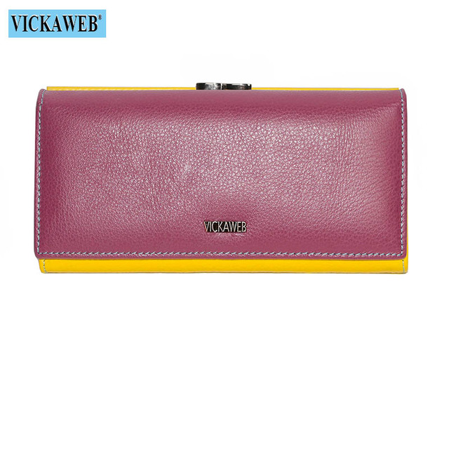 Free Gift Genuine Leather Women Wallet Fashion Rainbow Magnetic Hasp Coin Purse Female Long Ladies Money Clutch Bag WRS-1518