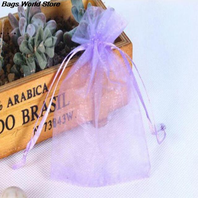 100pcs/lot Organza Jewelry Bag Tulle Drawstring Bag Jewelry Display Packaging Jewelry Pouches Wedding Gift Jewelry Display