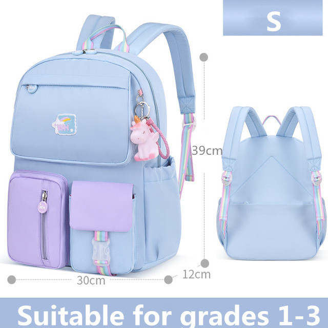 Korean Fashion Rainbow Shoulder Bag Children Waterproof Backpacks Strap School Bags For Teenagers Girls Kids School Bags mochilas