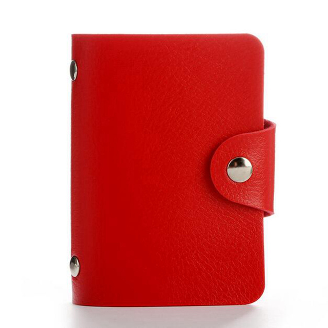 Fashion PU Leather 24 Bit ID Card Holder Multifunctional Business Bank Card Case Men Women Credit Passport RFID Wallet Bag Wallet