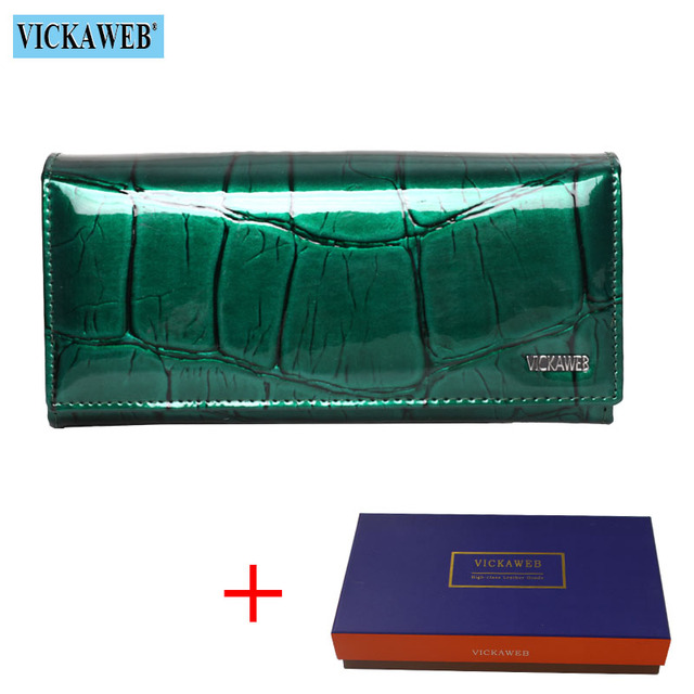 Genuine Leather Long Wallet With Magnetic Closure For Women Free Gift Fashion Wallet