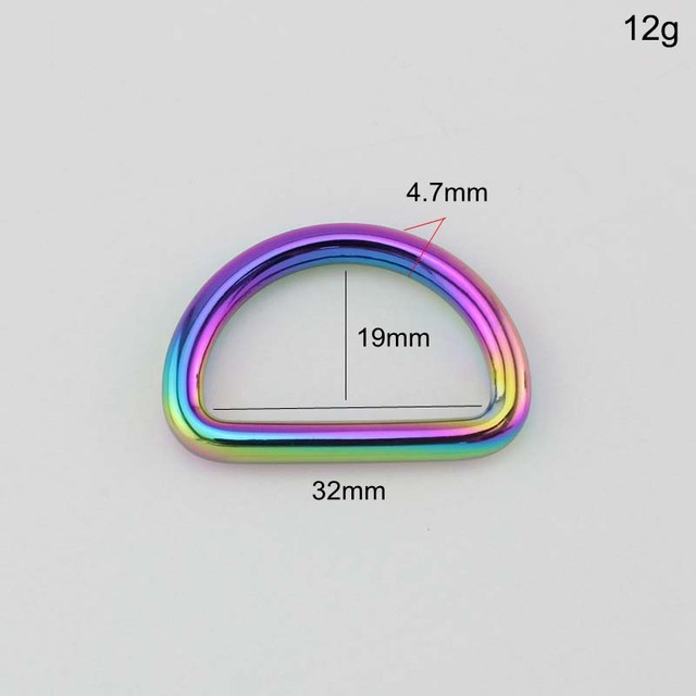 Heavy Duty Metal Sewing Rings, Rainbow Open D-Ring Belt Rings, 10-50 Pieces, Full Size 10-13-15-25-32-38mm, For Sewing Wholesale