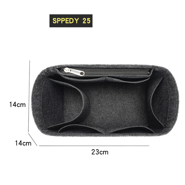 Felt Insert Bag Fit For Speedy 16 20 25 30 35 Women Bag Female Organizer For Cosmetic Pocket Mirror Keep Shape Improve Inner Space