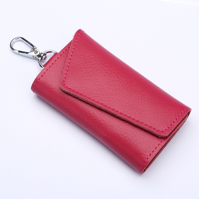 Key Ring Case Holder Original Real Leather Male Trendy Multifunction Coin Wallet Car Remote Chain Designer Key Package Bag