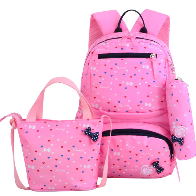 3pcs/set Printing School Bags Backpacks Schoolbag Fashion Kids Lovely Backpack for Children School Bag for Girls School Bag Student Mochila