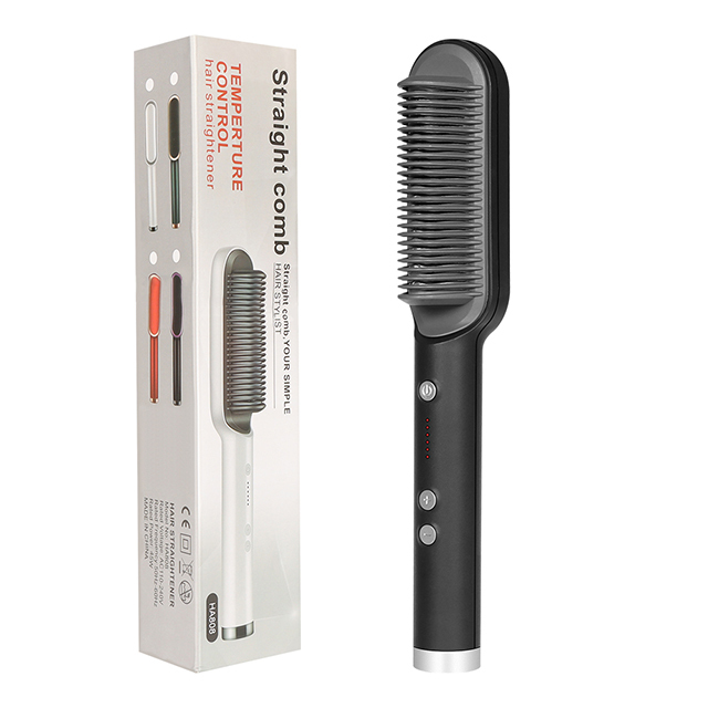 ASL-908 Hair Straightener 2022 Durable Electric Straight Hair Beard Comb Brush Heated Ceramic Hair Straightener Brush EU Plug