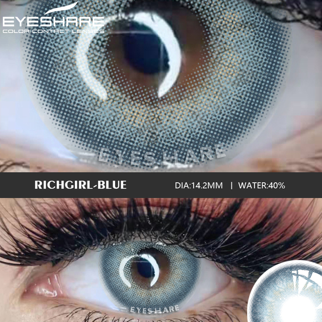 EYESHARE Eye Contact Lenses 2pcs/pair Household GlassBall Colored Contact Lenses Eye Cosmetic Colored Contact Lenses Beauty Eye Makeup