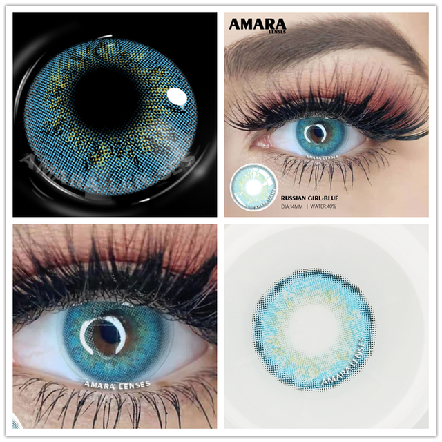 AMARA 1 Pair Colored Contact Lenses For Eyes OMG Series Soft Contact Lenses Beauty Contact Lenses Eye Cosmetic Color Lens Eyes