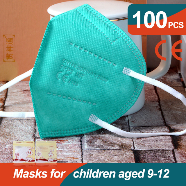 10-100pcs kids mask kn95fan kids ffp2fan child ce masque washable children fabric mask fpp2 kn95 mascarillas niños