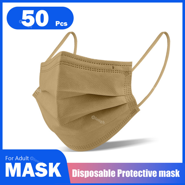 Adult Disposable Colorful Mouth Mask 3 Layers Protective Face Masks mascarillas quiurgicas mascarillas desechables