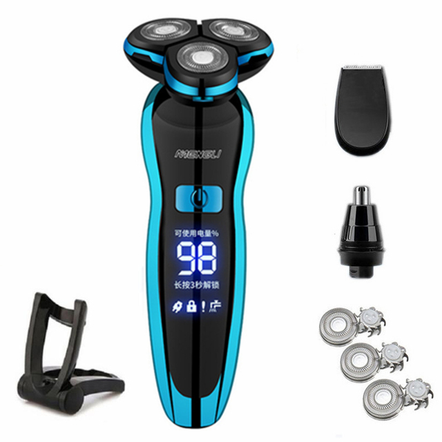 Electric Razor Electric Shaver Rechargeable Shaver For Men Beard Shaving Wet Dry Dual Use Water Proof Fast Shipping