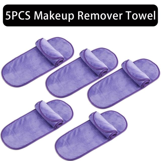 2/5/10pcs Makeup Remover Towel Microfiber Reusable Makeup Cloth Pads Women Face Facial Cleaning Towel Beauty Women Makeup Tools