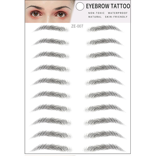 4D Eyebrows Makeup Waterproof Eyebrow Tattoo Sticker Hair Like Long Lasting Natural Fake Eyebrow Lamination Cosmetics