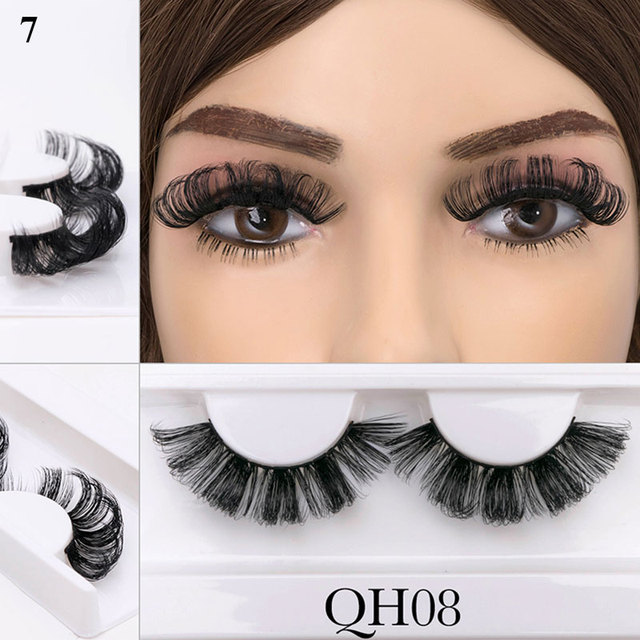 1pairs 8-20mm False Eyelashes Russia Curl Lashes DD Volume Handmade Thick Mink Eyelashes Full Strip Lashes Cruelty Free Cilios