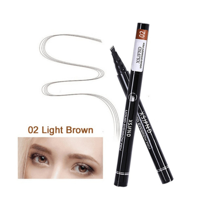 Four Heads Eyebrow Pencil Waterproof Sweat-proof Liquid Eyebrow Pencil Non-fading 4-fork Eyebrow Pencil Makeup TSLM1