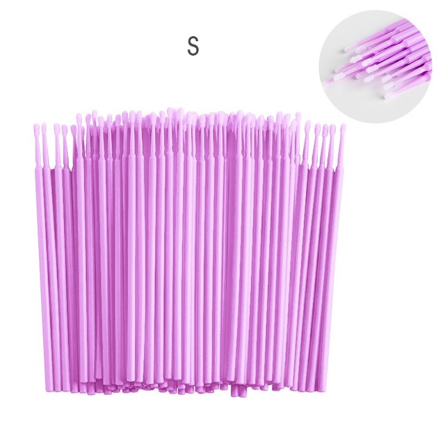 100pcs/bag Disposable Eyelashes Extension Brush Individual Lash Removal Swab Micro Brush For Eyelashes Extension Tools