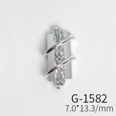 Japanese new style nail art, zircon jewelry, big diamond cross, love all-match real gold color nail art decorations tools