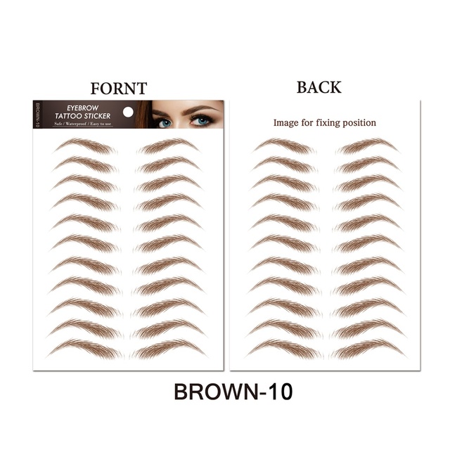 O.TW O.O 3D Simulation Eyebrow Stickers Waterproof Like Eyebrow Hair Makeup Easy to Wear Long Lasting Natural Eyebrows Tattoo Sticker