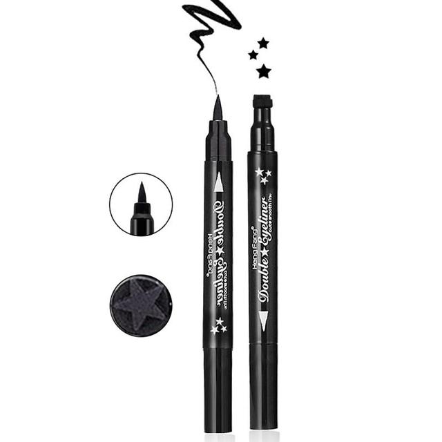 2 In1 Eyeliner Seal Eye Wing Seal Stars Liquid Eyeliner Pencil Stamp Triangle Seal Eye Liner Waterproof Quick Dry Cosmetics