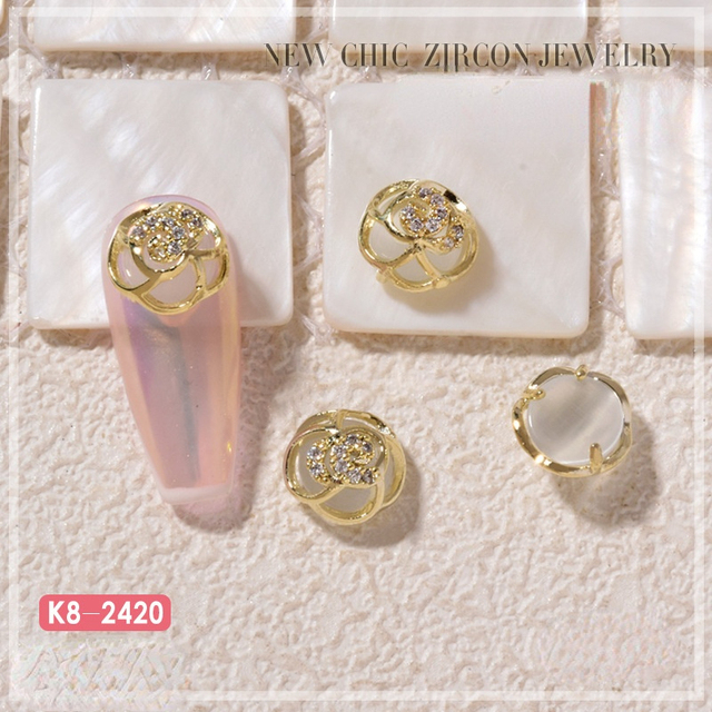 Nail Art Zircon Jewelry Bowknot Pearl Accessories Explosive Flower Color Preserved Decorative Diamond Nail
