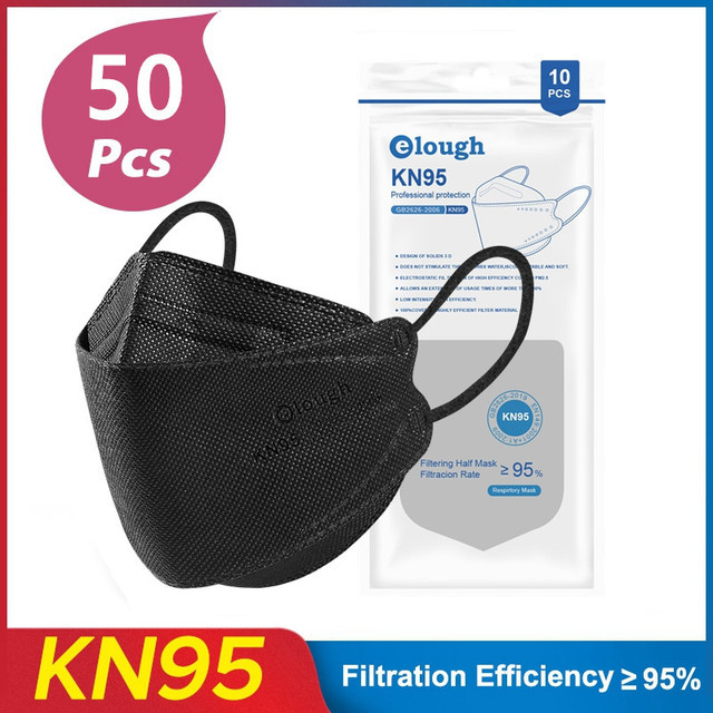 Elough FFP2 Masks KN95 Fish Mascarillas Homolucada Spain ffp2necce Respiratory Filter Reusable Protective Face Mask Mask