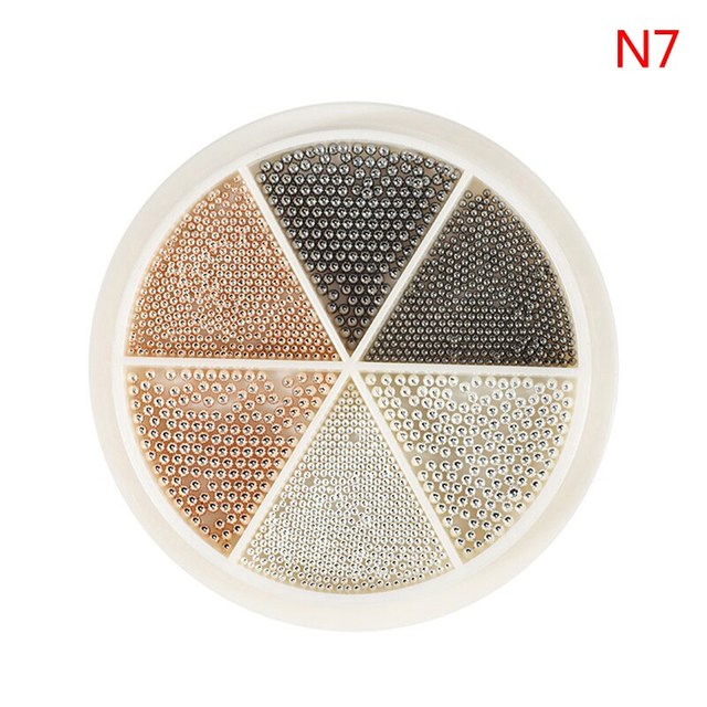 Nail Art Small Hard Caviar Beads Mix Size 3D Design Manicure Jewelry DIY Rhinestone Nail Decoration Crystal DIY Manicure Tools