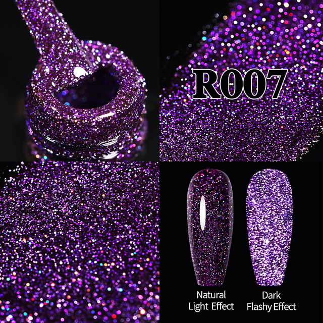 UR SUGAR Glitter Reflective Gel Nail Polish Shiny Rose Red Twilight UV LED Gel Varnish Soak Off Nail Gel Nails for Manicure